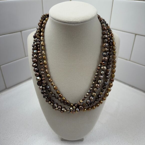 Freshwater Chocolate Copper and Bronze Pearls - Picture 5 of 6